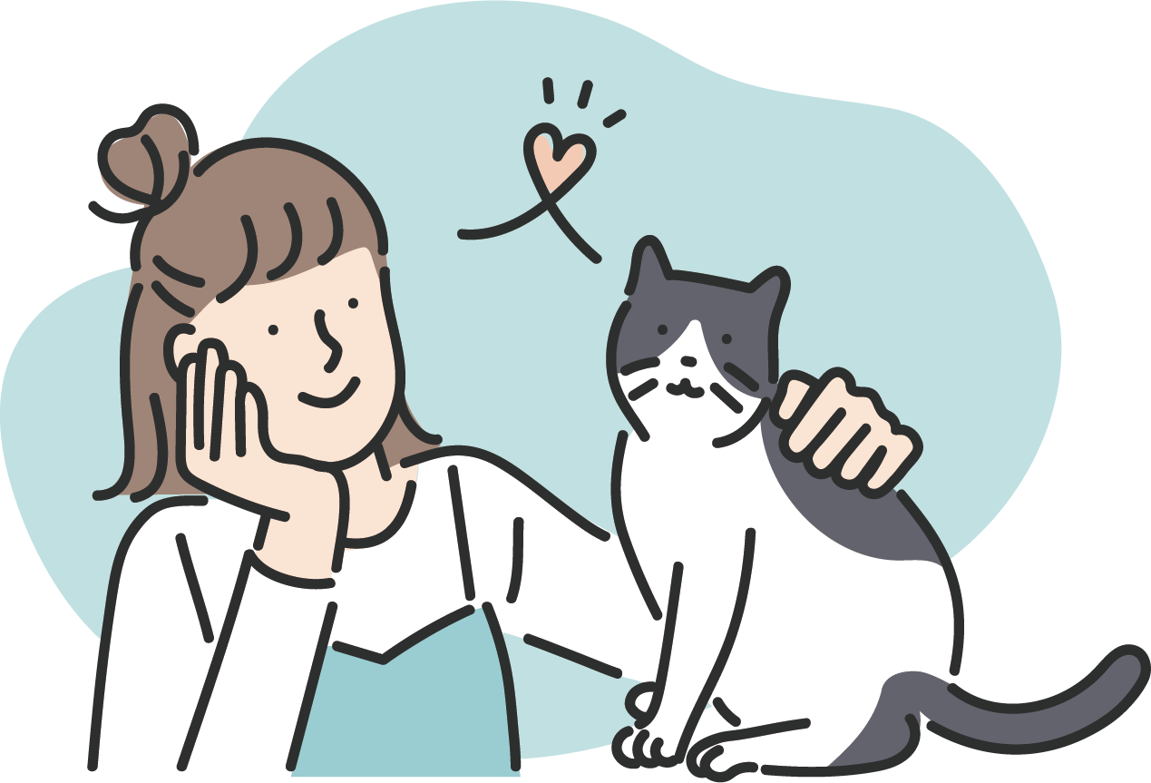 人と猫